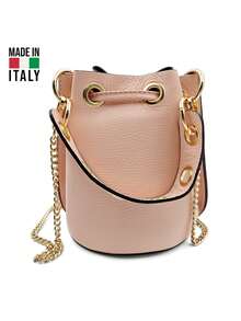 Women's Shoulder Bag. Made In Italy. Made Of Genuine Leather. Travel, Business Trip, Vacation, Work, Commuting, Light Luxury Style. Y2k. Retro, Fashionable, Popular. Lightweight. Versatile. Multiple Colors Available. - Pink - Zobacz 3