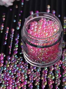 1 pièce Perles en verre Aurora, matériau de remplissage en résine époxy, perles à bulles de tailles mélangées pour le remplissage de moules en silicone, fournitures d'artisanat DIY, fournitures pour la fabrication de bijoux