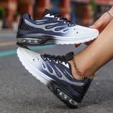 新款情侣渐变色运动鞋，MD 鞋底，轻便、减震、舒适、时尚，适合运动、跑步和休闲穿着 - 白色 - 查看 4