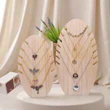 Flame Shape Necklace Pendant Jewelry Display Stand Solid Wood Counter Pendant Display Stand Jewelry Organizer Rack Jewelry Display - Multicolor - View 4