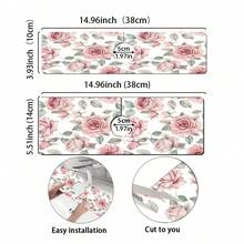 1pc Floral Sink Faucet Absorbent Mat, Drainage Pad, Kitchen, Bathroom Sink, Countertop, Drain Pad, Diatomaceous Mud Washbasin, Cuttable, Quick Drying Pad - Multicolor - View 5