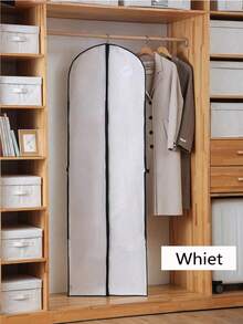 1个衣物防尘袋，婚纱防尘保护套，带提手，衣柜悬挂式西装/连衣裙防尘袋，加厚PEVA材质，适合长期存放衣物，适用于学校、办公室、家庭、旅行、包袋收纳 - 彩色 - 查看 4