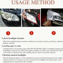 Car Headlight Restoration Liquid, Car Headlight Polish Steam, Polymer Polishing Liquid, Headlight Renewal Agent, Car Lamp Renewal Spray, Transparent, Anti-UV, Easy To Use, Protection