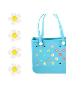 16PCS/8PCS/4PCS/1PC Flower Decorative Accessories For Bogg Bags, Simply Southern Tote Bags And Shoes, Personalize Your Beach Tote Bags And With These Lovely Floral Decorations, These Charming Accessories Infuse Your Bogg Bags With Unique Style And Vibrant Colors, Perfect For Showcasing The Personality Of Your Bags And Easy To Identify Your Bags - Multicolor - View 32
