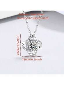 1pc Mobius Loop Pendant Necklace, Sweet & Gentle - To My Beautiful Mom - View 2