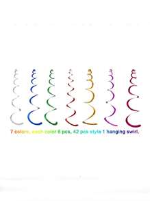 42/84 Pieces Hanging Swirls Whirls Party Decoration Streamers Decorations For Thanksgiving Day Birthday Baby Shower Graduation Wedding Celebration Tea Party