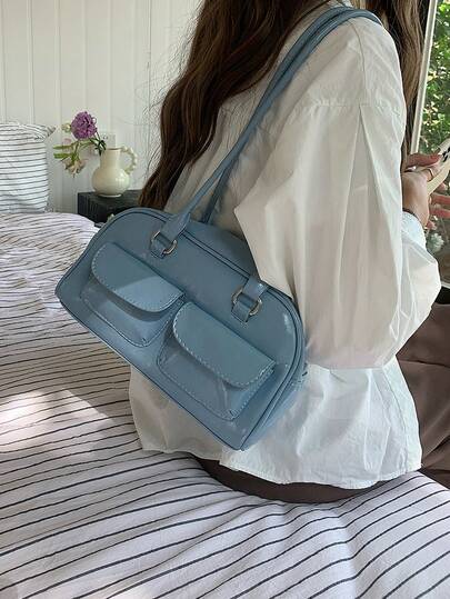 Underarm Bag With Niche Design, Women's Autumn New Retro Large Capacity Shoulder Bag, High-End Commuting Handbag