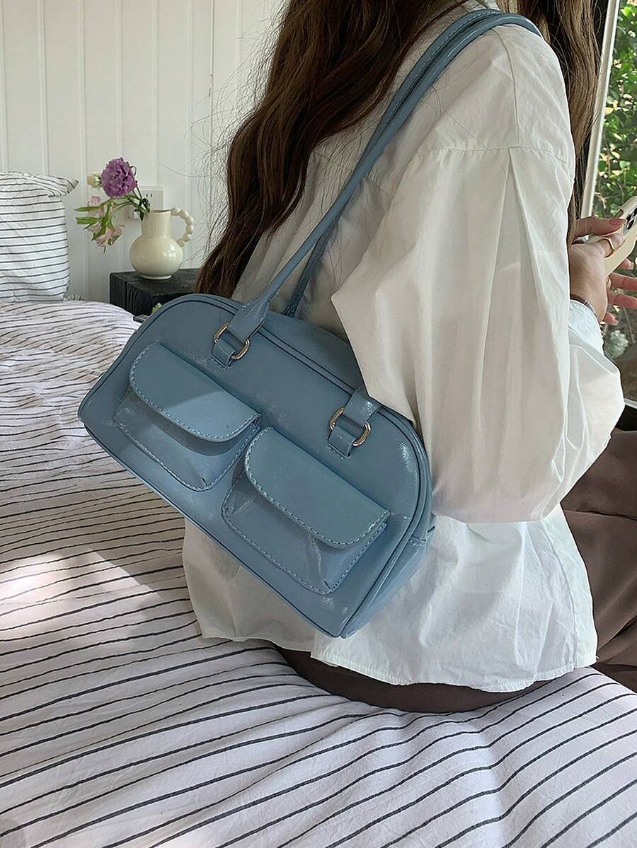 Torba pod pachę z wnęką, damska jesienna nowa torba na ramię o dużej pojemności w stylu retro, wysokiej klasy torebka do dojazdów do pracy