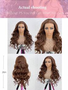 MECRY 4*4 棕色头带假发 真人发波浪假发 女士 180% 密度 可戴可脱 无胶假发 无蕾丝前假发 巴西原生发 天然人发假发 - S4 - 查看 9