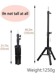 Wig Head Stand,Wig Stand Tripod Mannequin Head Stand Metal Adjustable Holder For Mannequin Head,Manikin Head,Training Head