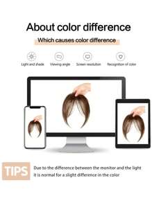 Perucă Fashion Eight Bangs, perucă cu breton din păr sintetic la temperatură înaltă, breton 3D cu breton