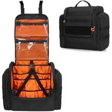 Large Tactical Camping Kitchen Organizer Hanging Cookware Storage Bag With Paper Towel Holder And Multi Pockets Portable Camp Utensil Organizer Bag Only - as pic - View 1