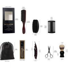 6-Piece Men's XG Shaving Kit Set, Includes Straight Razor With Micarta Handle, Beard Brush, Shaving Brush, Wooden Comb, Scissors And Storage Bag, Great Gift For Valentine's Day, Christmas, Father's Day Or Dad's Birthday