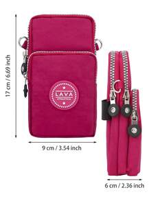 Women Cell Phone Purse Wristband Sport Armband Wallet Travel Mini Crossbody Purse Sling Bag Mini Wallet Over Shoulder Strap - 藏蓝色 - 查看 5