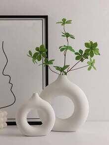 一套圆形花瓶硅胶模具 DIY 简易欧式花瓶石膏模具 家居装饰摆件环氧树脂模具 手工艺品生产铸造模具 - 白色 - 查看 12