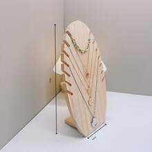 Flame Shape Necklace Pendant Jewelry Display Stand Solid Wood Counter Pendant Display Stand Jewelry Organizer Rack Jewelry Display - Multicolor - View 15