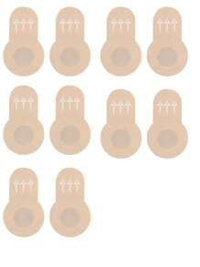 10/20/50 Pieces Disposable Pasties Nipple Covers With Lift, Invisible Nipple Petals Beige