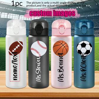 1pc 26oz Customizable Football Themed Water Bottle With Name And Photo, Personalized Everyday Drinkware Cup, Surprise Water Bottle, New Year, Birthday, Valentine's Day Gift, Suitable For Family, Friends, Lovers, Mother's Day, Nurse's Day, Father's Day, Wedding, Graduation, Teacher's Day,Multi-Functional, ,Ornamental,Reusable,Exquisite,Stylish,High-Quality,Colorful,Modern,Custom,Personalized,Unique,Ideal Gifts For Him,Ideal Gifts For Her,Wedding Essentials
