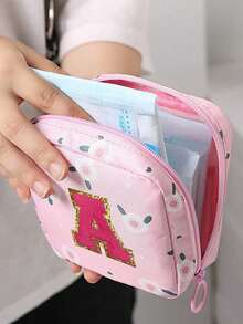 Sanitary Napkin Storage Bag, Female Tampon Storage Bag, Letter Pattern Sanitary Napkin Storage Bag, Portable Cosmetic Lipstick Bag, Large Capacity Waterproof Menstrual Bag, Portable Travel Storage Bag, School Supplies Storage Bag, Coin Purse, Pen Bag, Girls Cash Bag, Used To Store Sanitary Napkins And Panty Liners, Cosmetics Storage, Is A Must-Have For Girls Going Out, Bohemian Atmosphere Makeup Travel Toiletry Organizer Essentials Gifts Storage Zipper Accessories Nail,Makeup Bag,Make Up Bag,Makeup Bags,Cosmetic Bag,Makeup Organiser,Travel,Makeup Pouch,Bag,Vanity,Make Up Pouch,Travel Essentials,Pouch Bag,Make Up Bags,Bags,Travel Essential,Vanity Accessories,Small Makeup Bag,Makeup Pouch,Cosmetic Bag,Travel Essential,Large Capacity,Large Makeup Bag,Christmas Gifts,Pouch,Travel,Gifts For Women Travel Essential,Pouch,Clutch / Small Handbag, Makeup Organizer,Makeup Organize,Pouch,Brush Holder,Mini Pouch,Large Capacity Pouch - Multicolor - View 3