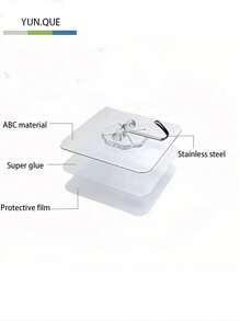 100/60/30/10pcs Adhesive Wall Hooks, Clear Self-Adhesive Hooks, Waterproof Damage-Free Hanging Hooks, Stainless Steel Detachable Wall Stickers, Bathroom Clothes Rack, Odorless Door Hanger, No-Drill Kitchen Hooks. Suitable For Bathroom, Shower, Kitchen, Outdoor, Towels, Keys. Transparent Strong Adhesive Hooks, No-Drill, Multi-Function Storage Rack, Ideal For Home, Kitchen, Bathroom, Living Room