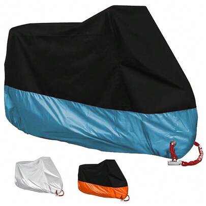 Motorcycle Cover Blue-Black Protective Cover Four Seasons General Dust Protection UV Protection Riding Cover Sun Protection Waterproof Outdoor Cover Suitable For All Riding Vehicles Riding Gifts