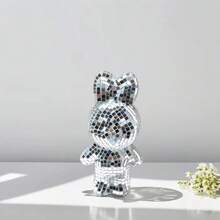 1 pièce Boule à facettes de lapin boule disco, ornement de miroir en verre, parfait pour les festivals, les fêtes, les mariages et la décoration polyvalente de la maison