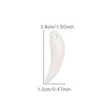 30Pcs White Plastic Wolf Teeth Charms - Gothic Necklace Pendant, Bohemian Bracelet Jewelry Findings For Crafters & Designers