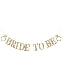 1Set,Bride To Be Champagne Gold Glitter DIY String Banner ,Rose Gold Bachelorette Banner Bridal Shower Sign For Bachelorette Bridal Shower Wedding Party Decorations(Champagne Gold, Rose Gold, Silver) - Multicolor - View 9