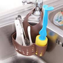5pcs-Kitchen Adjustable Hanging Storage Bag, Storage Basket, Kitchen Shelf, Sponge Drain Rack Hanging Bag, Kitchen Garbage Filter Bag