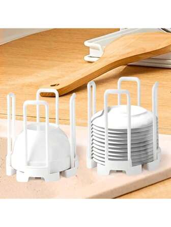 1 件可调节桌面碗碟架、厨房储物架、塑料沥水杯架、橱柜餐具整理架、带滴水盘的盘子和碗碟干燥架，适用于厨房、餐厅等。