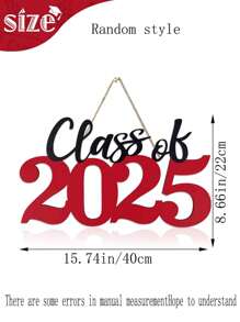Klasse von 2025 Holz-Logo Abschluss Dekorationen, rotes 2025 Abschluss Fotobox Requisiten, Abschluss 2025 Holz-Logo Abschluss Party Dekoration - Heim Dekoration - Party Dekoration - Raum Dekoration