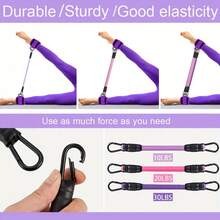 Set de 6 bandas de resistencia con correas para tobillos, de tensión media, equipo de ejercicio para piernas y glúteos, para desarrollo muscular, entrenamiento de fitness, yoga, correr, taekwondo y accesorios de gimnasio - Negro - Ver 4