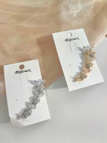 Brinco Ear Cuff Orelha Cartilagem Cravejada Com Zircônia