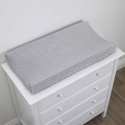 1 Pieza/Set Funda para colchoneta cambiadora de Minky suave con lunares, cubierta acolchada y transpirable para mesa de cambio de pañales para bebés niños y niñas