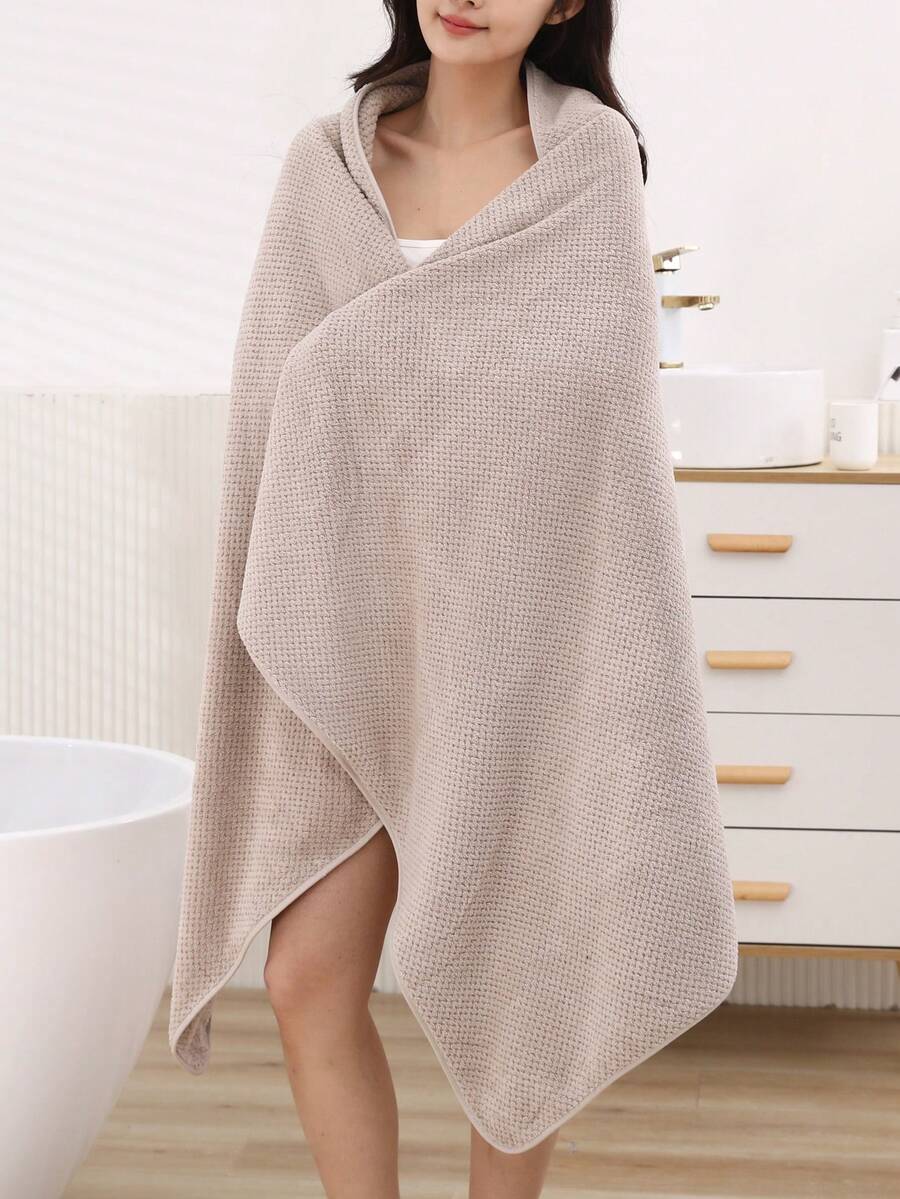 1 pièce Serviette de bain pour adulte grande taille, 90 cm x 180 cm, couleur café. Décoration de salle de bain à la maison, décoration d'automne, retour à l'école pour le salon de beauté, la maison, la douche. Serviettes pour le salon de beauté, l'hôtel, les sports, les essentiels de la maison, la serviette, les soins de la peau