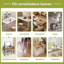 90 x 180cm Tischdecke Tischschutz, Wasserdicht PVC Glasklar Folie Tisch Schutzfolie, Durchsichtig Klar Schreibtischmatte für Büro Zuhause - Transparent 2mm - Übersicht 5