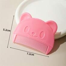 1 件装婴儿熊形梳子，用于去除胎脂，婴儿头皮护理刷，新生儿头发梳理 - 彩色 - 查看 10