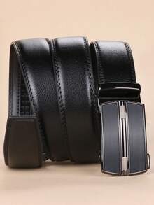 Genuine Leather Ratchet Belt For Men - Adjustable Automatic Buckle, Versatile Casual Business Style, Durable Alloy Buckle, High-Quality Leather Panel, Easy To Wear And Suitable For Any Occasion Casual, Business, Boyfriend Husband Father Dad Men Gift, Daily Wear, Fashion, Teen, Outdoor, Vacation, Athletic, Travel, Street, Boho, Vintage Fall, Autumn, Halloween Autumn-Winter Accessories,Suitable For Teens, Youth,Men,Casual, Outdoor, Athletic, Vacation, Graduation Gifts, Birthday, Daily Wear