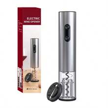 Electric Wine Bottle Opener, Ideal For Parties And Wine Lovers - Kitchen Accessories Gift, Easy Wine Opener And Storage, Battery Operated (Batteries Not Included). Available In Set And Single Unit, Set Includes Opener, Foil Cutter, And Storage Base.