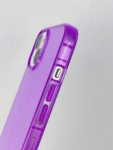 1 个透明紫色纯色气囊手机壳，1.3 毫米 TPU 防震，适用于 Apple 16/16Pro/16Plus/16Promax/15Promax/11/12/13/14/XR/13mini/15Plus/14Promax/13Promax/12Promax/XR/XSMAX - 透紫 - 查看 3
