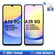 Incell Compatible With Galaxy A25 5G A256 LCD Display Touch Screen Digitizer Assembly Compatible With Galaxy A15 5G A156B With Frame A35 A55 Screen Replacement Parts