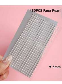 1 Sheet 3d Simulation Faux Pearl,Gemstone Shaped Rhinestone Sticker For Diy Makeup,Party Decoration