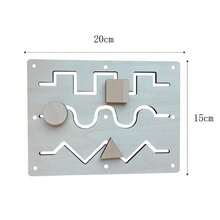 Tablero de actividades Montessori semi-terminado, accesorio para el desarrollo de la inteligencia en la primera infancia y el entrenamiento de hábitos de acción, tablero de memoria DIY para caminar, soporte para al por mayor