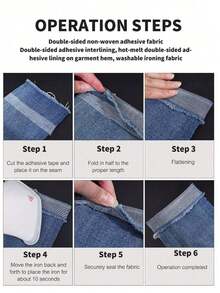 1 Roll 70 Yards Iron-On Hemming Tape, Strong Adhesive Washable Non-Woven Fiber Tape, Double-Sided Lining, Seamless Edge Binding Tape, For Adjusting Clothes, Pants, Jeans, Skirts, Dresses, No Sticky Glue, Seamless Construction, Ideal For Bonding And Joining Projects