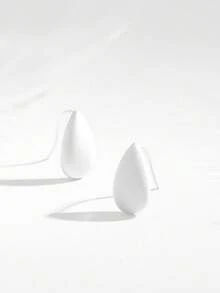 Kaletine 925 Sterling Silver Glossy Waterdrop Earrings Teardrop Stud Earrings For Women Simple Fine Jewelry Gift 1 Piece - Silver - View 3