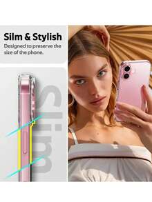 透明手机壳，超薄硅胶外壳，背面柔软透明，适用于 16、15、14、13 Pro Max、12 Mini、11 Pro、XS Max、XR、X 和 16 Plus。防水防震防摔防刮 - 無色 - 查看 3