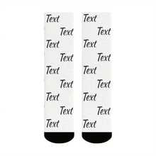1 Pair Of Custom Couple Socks, Name Custom Socks, Can Customize Their Own Name Socks, Family Custom Socks, Personalized Custom Socks, Pet Anniversary Gift, First Year Gift, First Year Custom Socks - White - View 3