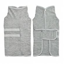 速干狗浴袍，条纹狗毛巾浴袍，超强吸水宠物浴袍，带可调节腰带，面料柔软