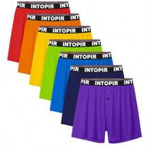 7 Pack Men's Boxer Shorts Viscose Boxers Loose Fit Soft Underwear Breathable Boxers - Multicolor - View 5