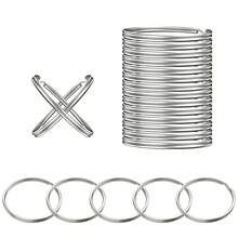 20/40/60pcs 1 Inch Round Split Key Rings, Rust-Proof Key Chains, Suitable For Home, Car, Outdoor Arts & Crafts - One Size - View 7
